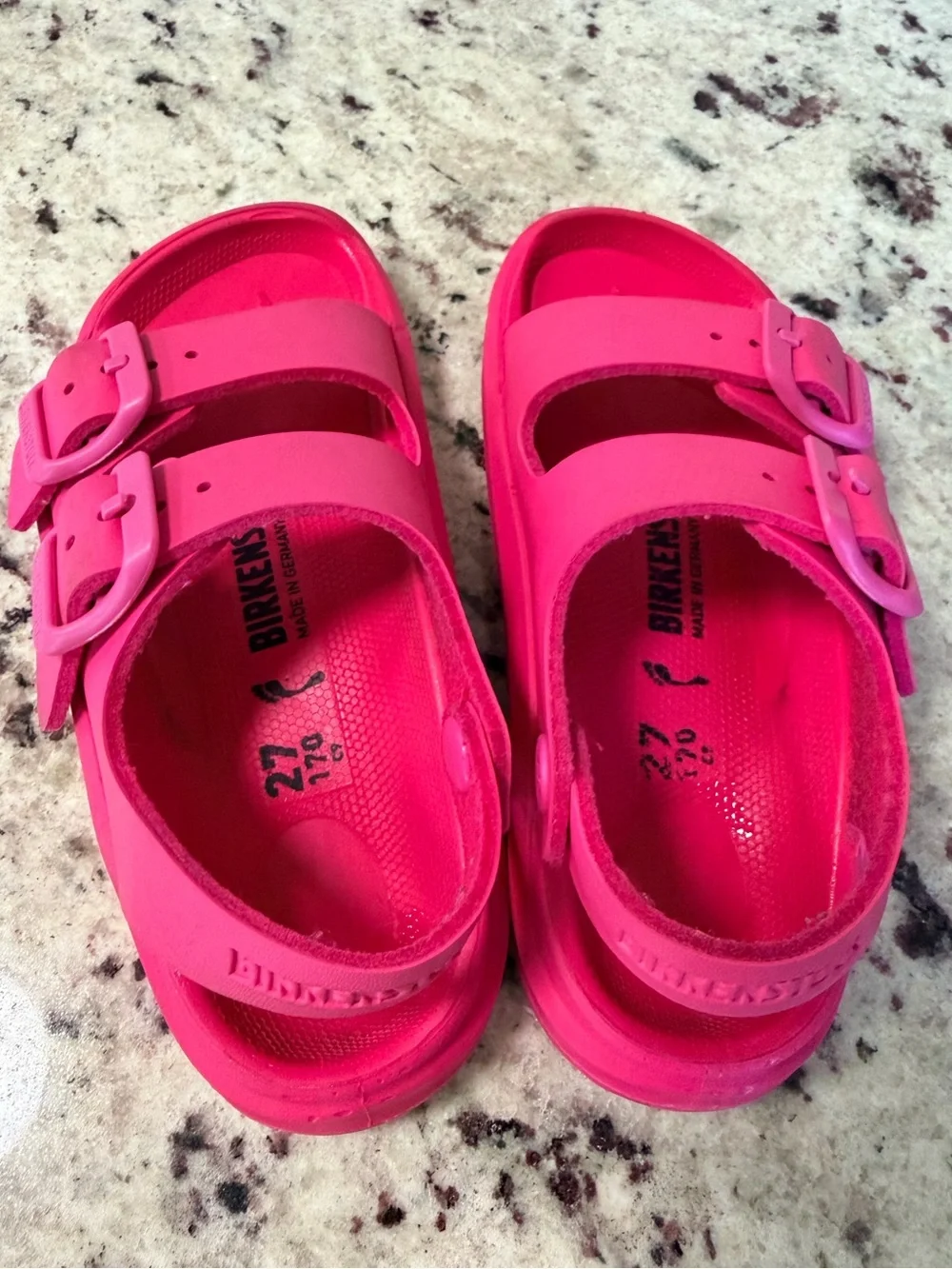 Birkenstock Kids Pink EVA Two-Strap Sandals with Heel Strap
